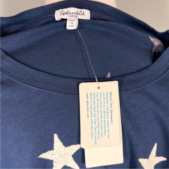 NWT Splendid Liberty Star Cropped Tee - Picture 9 of 10